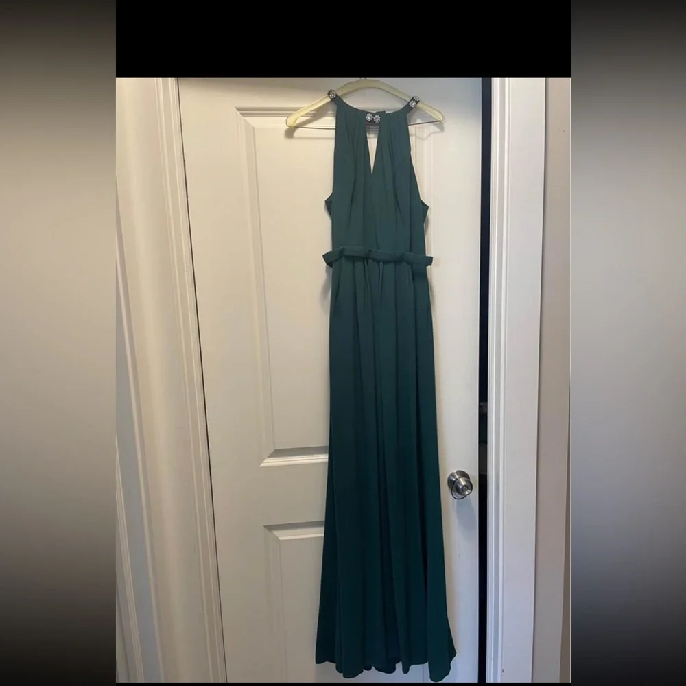 Juniper Green Cocktail Wedding Dress - Picture 3 of 4